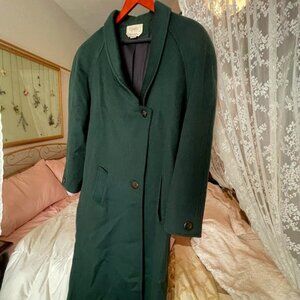 Forest Green Vintage Wool Coat